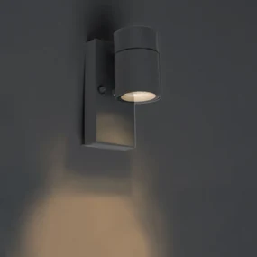 Aplică de perete exterioară antracit IP44 cu senzor crepuscular - Solo