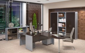 Set mobilier birou executiv Imago wenge gri metalic