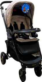 Carucior nou nascuti 2 in 1 BABY CARE™ PRO SK10, Maner reversibil, Spatar reglabil in 3 trepte, Frana picior,Pliabil , Maron Gold