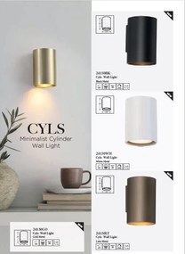 Aplica iluminat ambiental metal alb Cyls