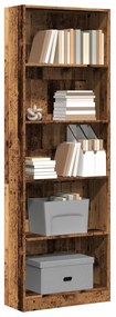 vidaXL Bibliotecă, lemn vechi, 60x24x176 cm, lemn prelucrat