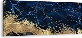 Tablou - Marmură albastru închis (120x50 cm)