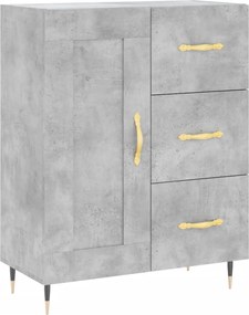 vidaXL Servantă, gri beton, 69,5x34x90 cm, lemn compozit
