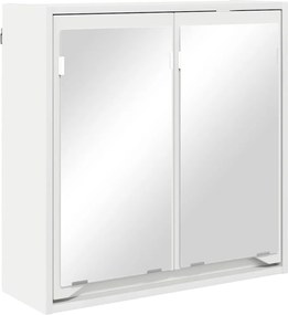 vidaXL Dulap cu oglindă pentru baie Alb 60 x 20 x 60 cm Lemn compozit