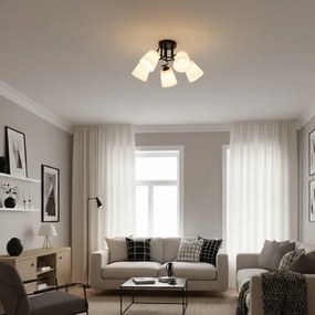 Lustră aplicată PAFOS 5xE27/15W/230V neagră