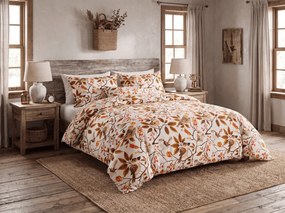 Lenjerie de pat din microfibra BIRDS PUMPKIN maro Dimensiune lenjerie de pat: 2 buc 70 x 90 cm | 200 x 220 cm