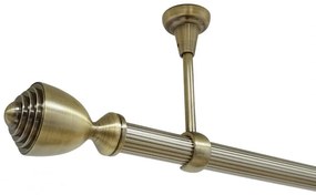 Galerie tavan fara inele PALACIO striat /25 - aur antic (Alege marime: 140 cm)