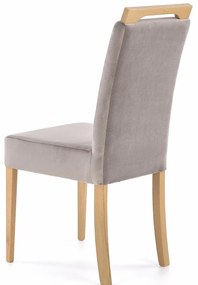 Scaun Clarion velvet gri/stejar miere Riviera 91
