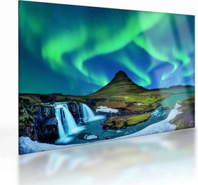 Tablou pe sticlă - Kirkjufell, Islanda (70x50 cm)