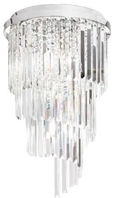 Lustră de cristal aplicată Ideal Lux CARLTON 8xE14/40W/230V d. 40 cm crom lucios
