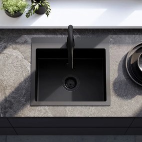 Chiuveta inox Leo 50 negru