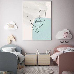 Poster - Abstracție cu fața de femeie (A4)