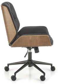 Scaun de birou Gavin nuc/negru H100 cm