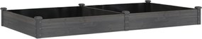 vidaXL Strat grădină înălțat cu căptușeală gri 240x120x25cm, lemn brad