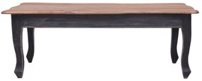 283904 vidaXL Măsuță de cafea, 120 x 60 x 45 cm, negru, lemn masiv de mahon