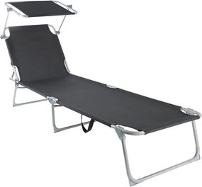 Șezlong relaxant cu copertină reglabilă SEBASTIAN