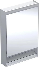 Dulap cu oglinda si nisa Geberit One ComfortLight stanga 60 cm aluminiu eloxat