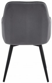 Scaun de masa rotativ NANA360 VELVET, gri inchis