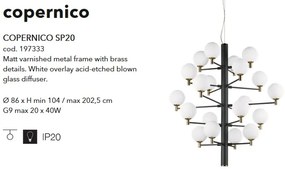 Candelabru design modern COPERNICO SP20 NERO, D-86cm 197333