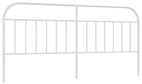 353721 vidaXL Tăblie de pat metalică, alb, 193 cm