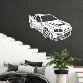 DUBLEZ | Tablou din lemn mașina - Nissan GT-R Skyline