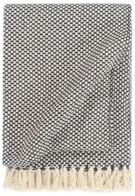 vidaXL Pătură decorativă, bleumarin, 160 x 210 cm, bumbac