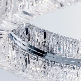 Lustra aplicata cristal Schöler XXL design modern de lux Ring 107cm chrome plated