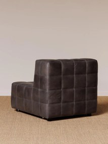 Fotoliu gri, din piele integrala superioara, Tetris