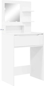 vidaXL Mese de toaletă pentru dormitor Alb lucios 80 x 39,6 x 135 cm