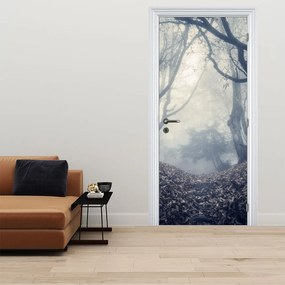Fototapet pentru ușă - Pădurea în ceață (95x205cm)