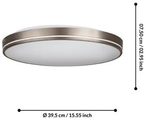 Plafonieră LED dimabilă Eglo 75707 LED/22W/230V 3000-6500K + telecomandă