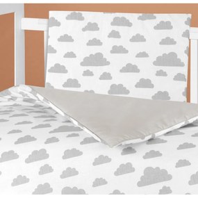 Set de pernă și pilotă pentru copii Bellatex Clouds gri, 75 x 100 cm, 42 x 32 cm