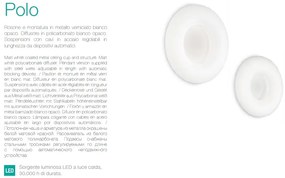 Aplica de perete sau tavan, diametru 45cm, LED POLO PL120 BIANCO 140544