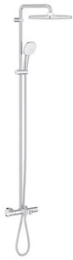 Coloana de dus cu termostat Grohe Tempesta 250 Cube finisaj crom lucios
