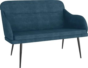 vidaXL Bancă, albastru, 110x76x80 cm, catifea