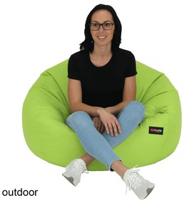 Fotoliu tip sac, material textil verde, KATANI