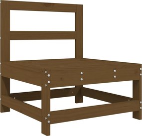 vidaXL Canapea de mijloc de grădină, maro miere, lemn masiv de pin