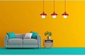 Bohemia-Design - Lampă suspendată pe cablu 1xE27/60W/230V roșie