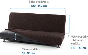 Nueva Textura Huse care se întind foarte bine NIAGARA ciocolatei 2fotoliu cu manere de lemn (l. 130 - 160 cm)