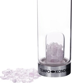 TEMPO-KONDELA CRYSTAL, flacon de sticlă cu cristale roz, 500 ml