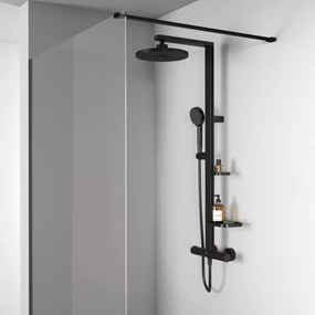 Coloana de dus cu baterie termostatata negru mat Ideal Standard Alu+