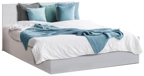 Pat de o persoana alb, SOFIA 120 x 200 cm Saltele: Cu saltele Deluxe 10 cm, Somiera pat: Cu lamele drepte