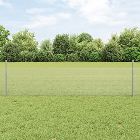 vidaXL Îngrădire cu stâlpi Argintiu 0.5 x 10 m Oțel