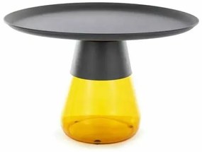 Măsuță de cafea Carini B, negru / portocaliu
