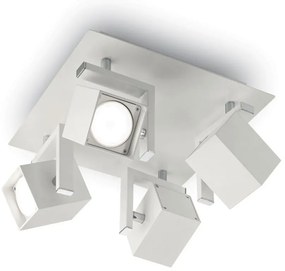 Plafoniera design modern cu 4 spoturi directionabile MOUSE PL4 alba 073583