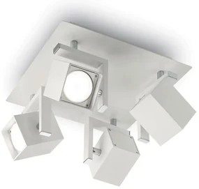Plafoniera design modern cu 4 spoturi directionabile MOUSE PL4 alba 073583