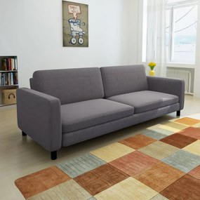 Canapea pentru 3 persoane, material textil, gri inchis Morke gra, Canapea 3 locuri 196 cm