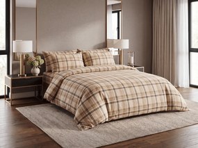 Lenjerie cocolino PLAID crem Dimensiune lenjerie de pat: 2 buc 70 x 90 cm | 200 x 220 cm