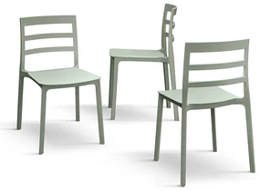 SCAUN RIGATO -POLIPROPILENA- HORECA - VERDE FISTIC