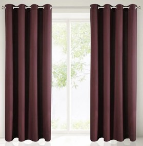 Draperii de lux culoarea bordo, cu grad mediu de umbrire 140 x 250 cm